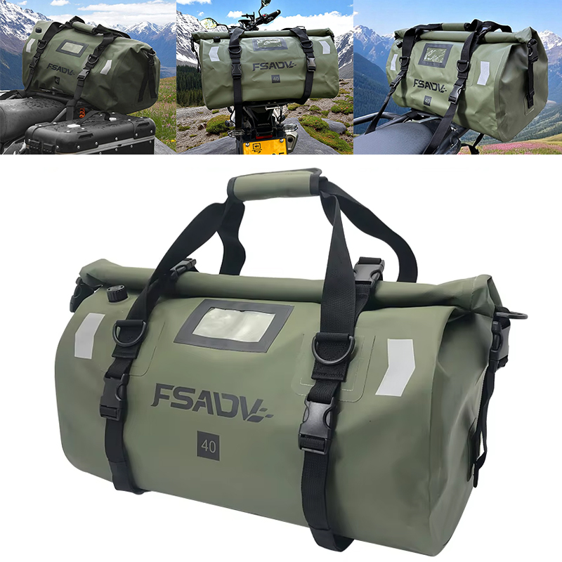 Motorcycle Gear Warehouse - Motorcycle Tail Bag Waterproof 500D PVC