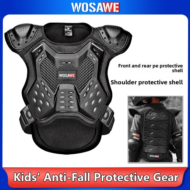 Chest Protector Armor - WOSAWE Kids Motorcycle Children Armor Vest