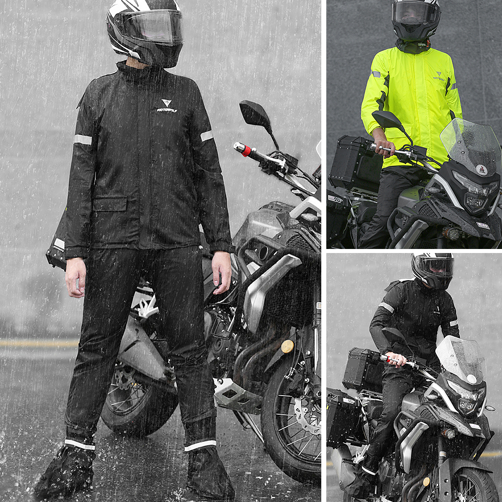 Men Motorcycle Rain Suit Outdo - Motorcycle Gear Jacket And Pants review and price