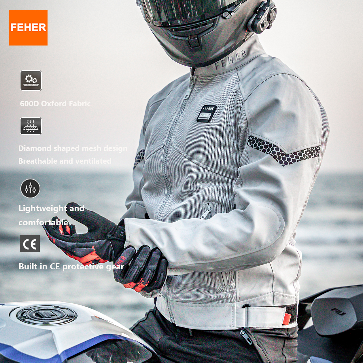 FEHER Men's Motorcycle Jacket  - Gearx Motorcycle Jacket review and price