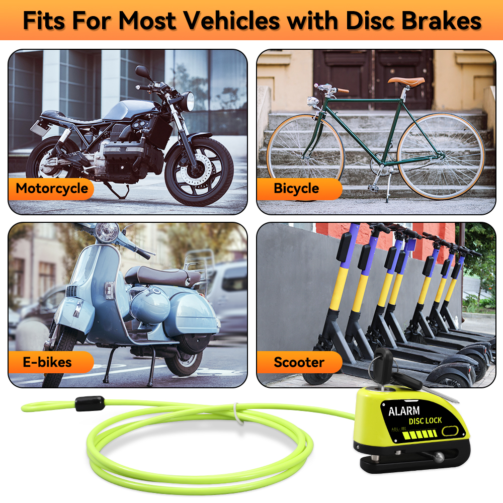 New Bike Motorcycle Alarm Disc - Disc Lock Brake review and price