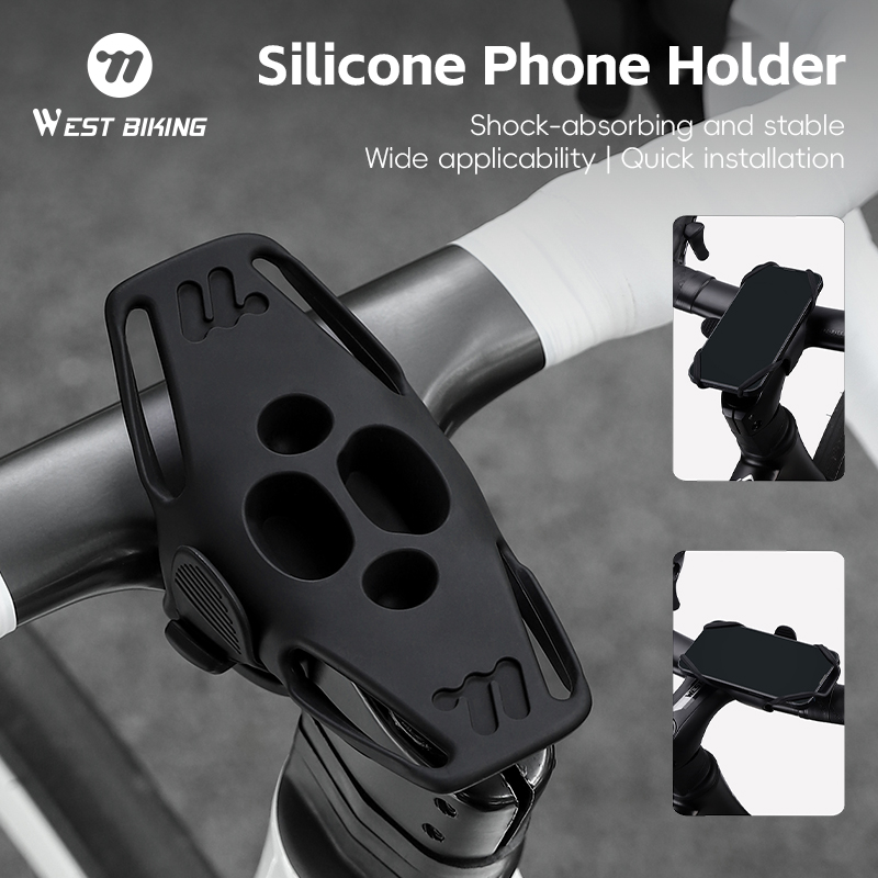 WEST BIKING Universal Silicone - Phone Mount Handlebar review and price