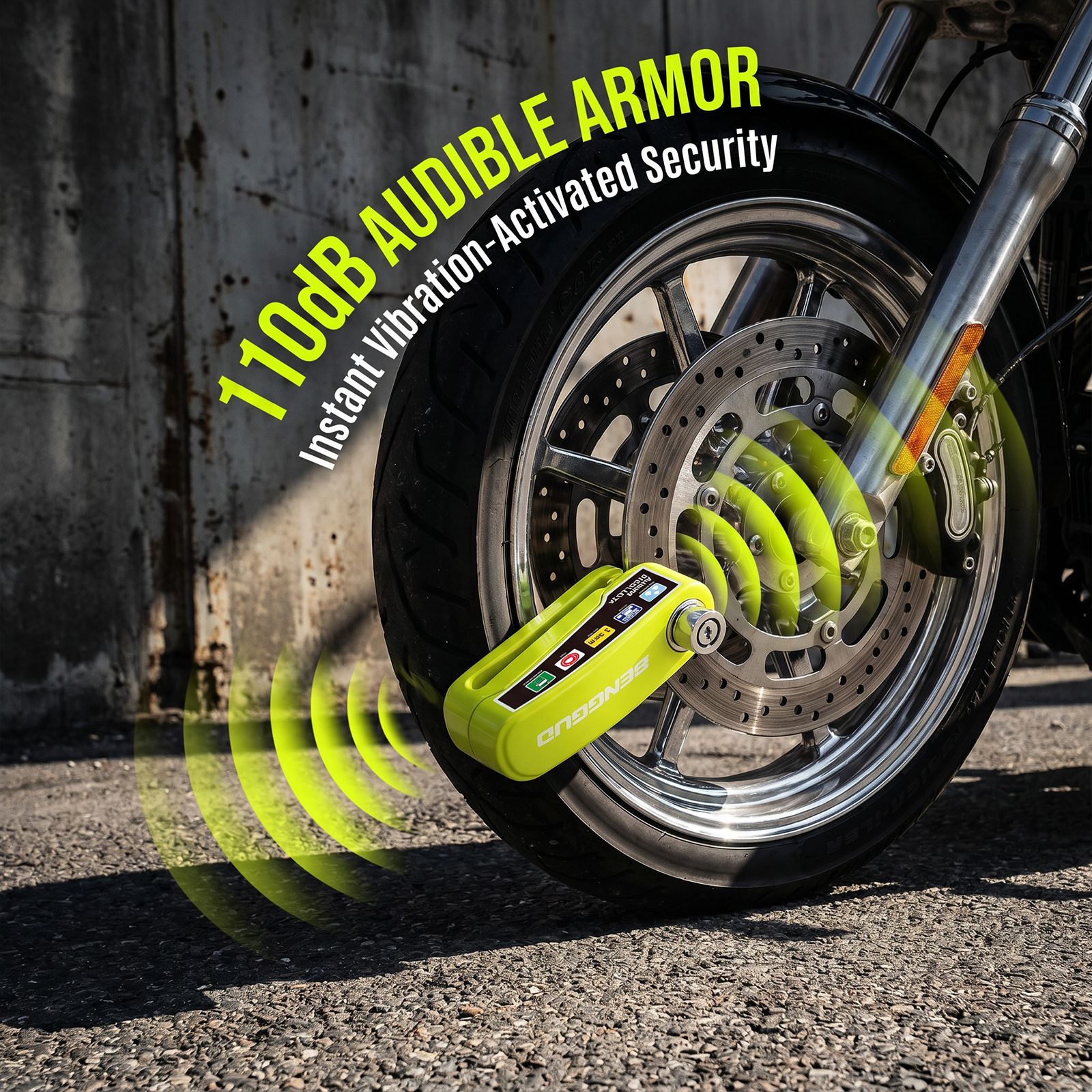 Motorcycle Disc Block Alarm Lo - Disc Lock Brake review and price