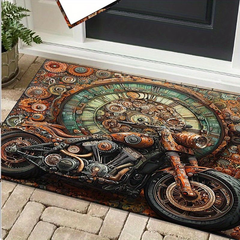 Steampunk Motorcycle Gear Rug  - Motorcycle Gear Wash review and price