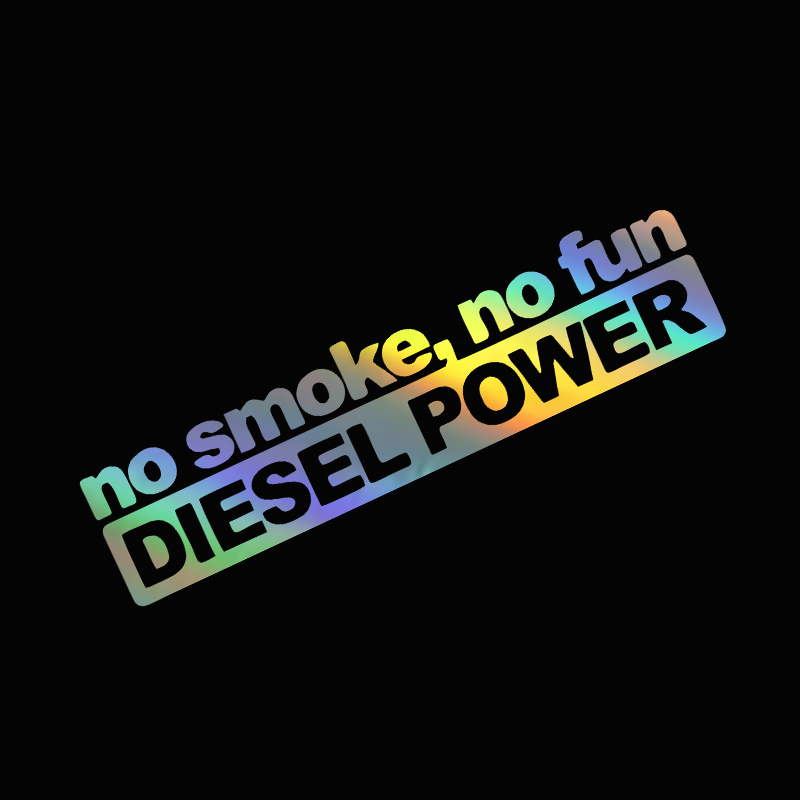 1pc NO SMOKE NO FUN DIESEL POW - Motorcycle Gear White review and price