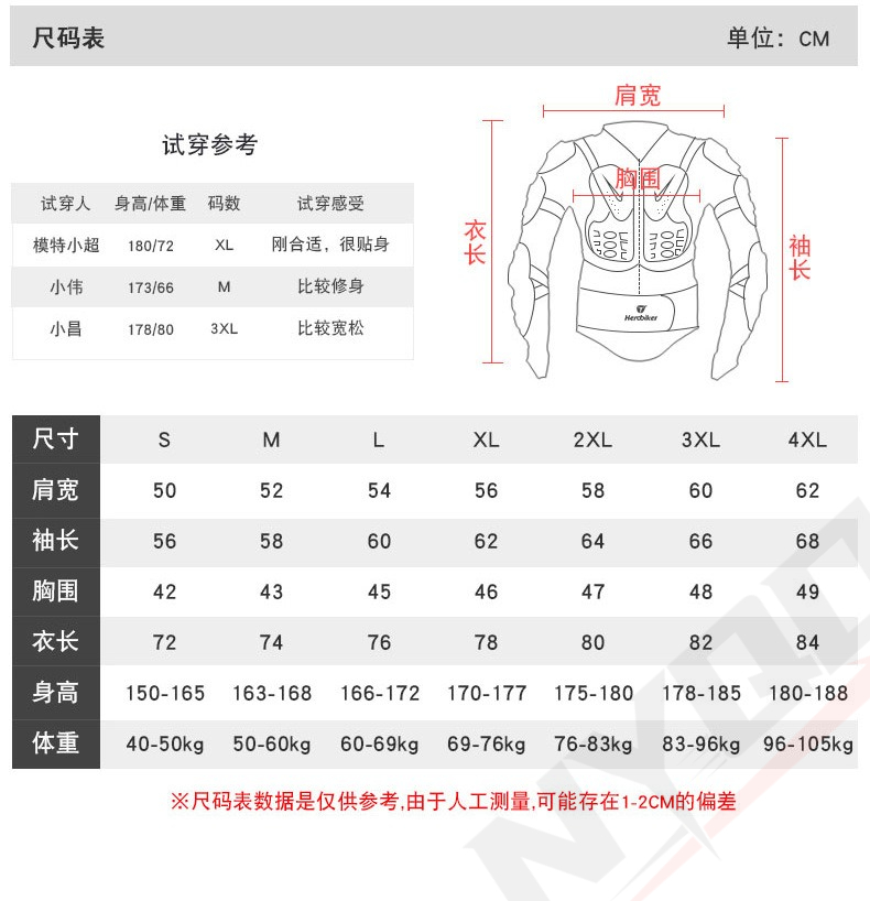 Motorcycle Protective Armor Ja - Chest Protector Armor review and price