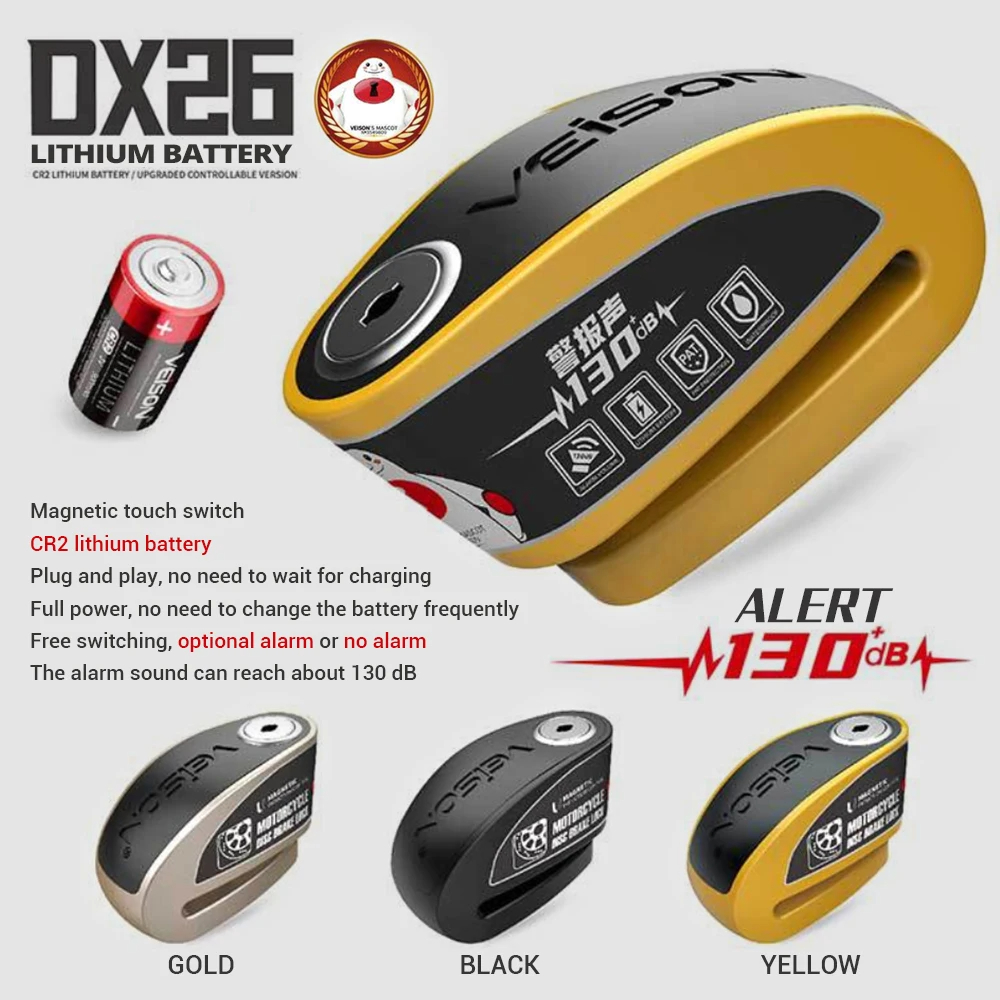 Waterproof Motorcycle Alarm Lo - Disc Lock Brake review and price